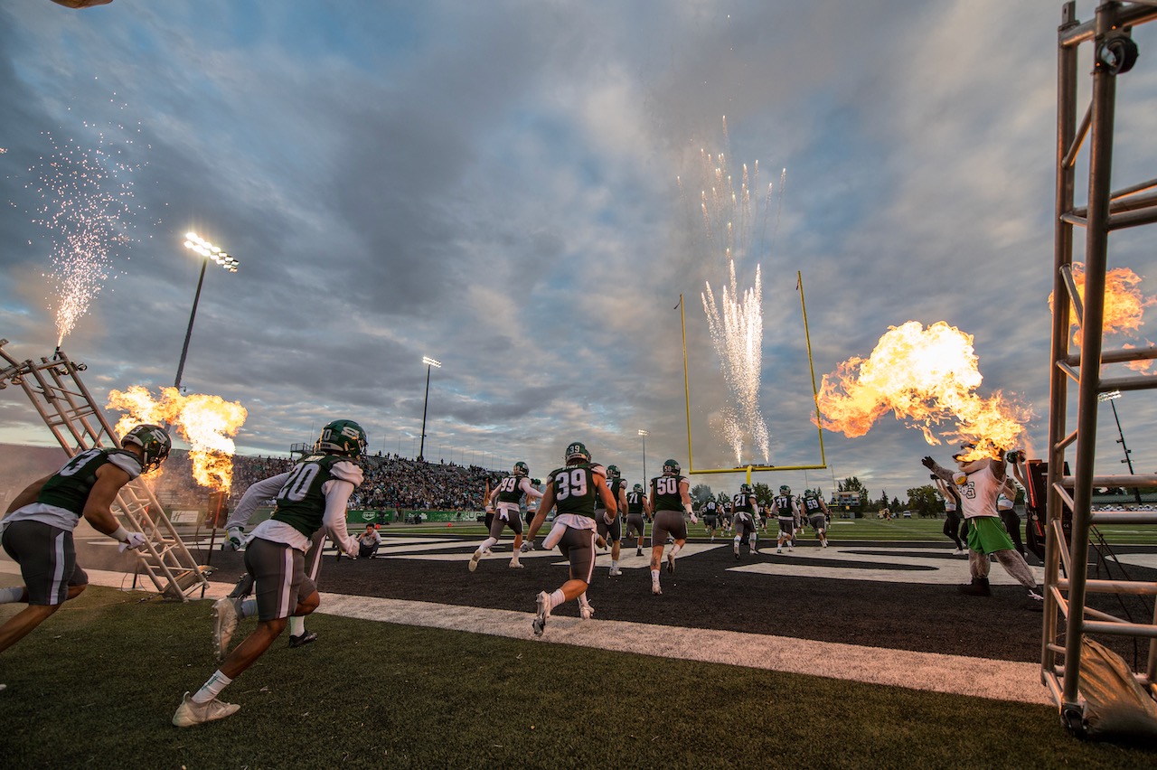 Huskies football entrance